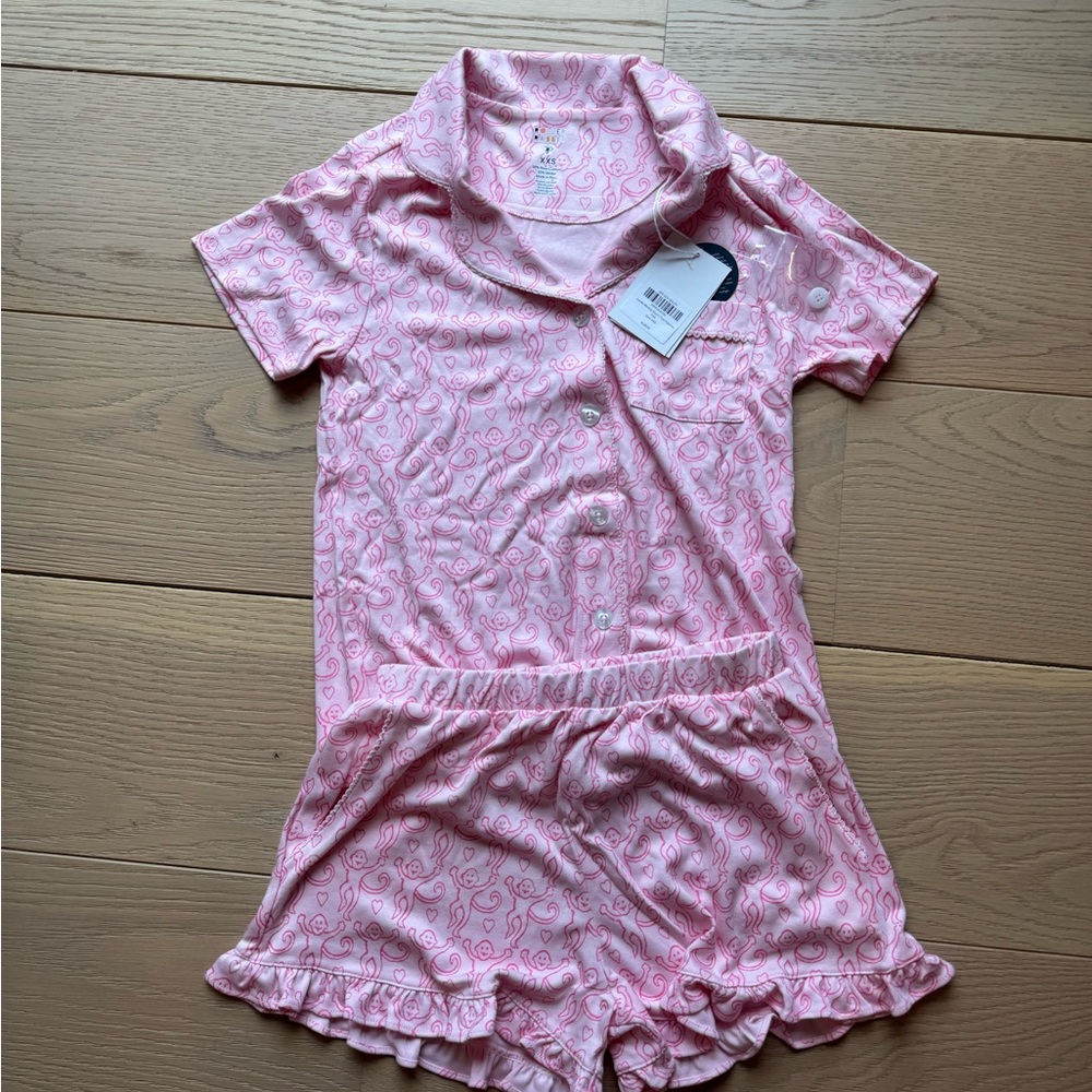 Roller Rabbit Lovely Monkey Wyatt Polo Pajamas XXS